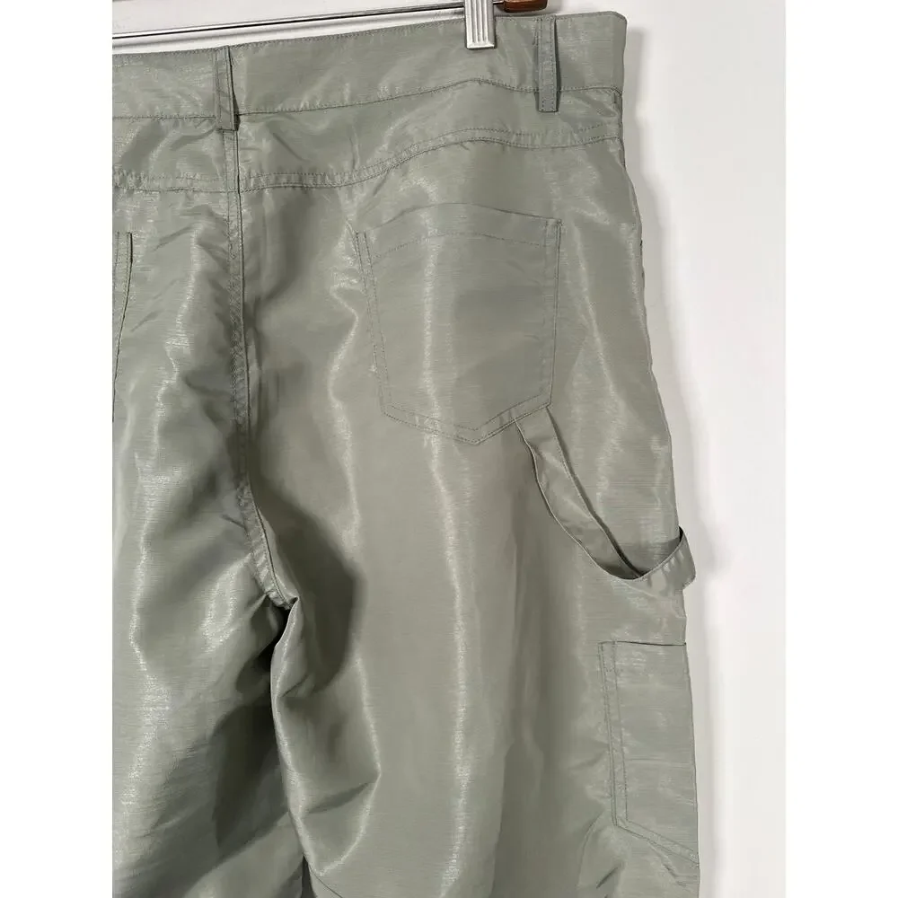 Lioness NEW Miami Vice Pants Size XL (US 10) Sage Green Cargo - Picture 6 of 11
